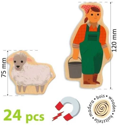 Djeco Magnetukų rinkinys - Ferma (24 vnt.) ( DJ03127 )