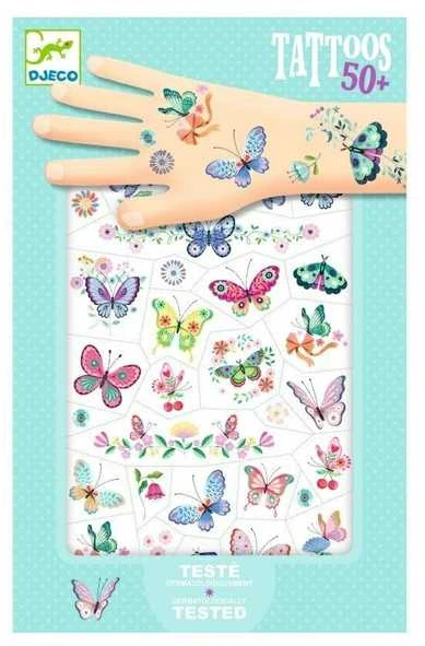 KNYGA Djeco Tatuiruotės - Drugeliai (50+ tatuiruočių) ( DJ09249 )