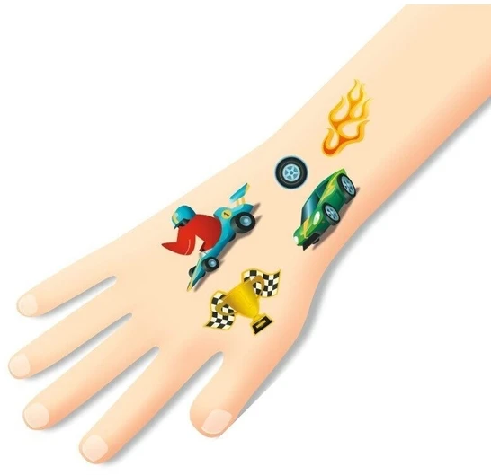 Djeco Tatuiruotės - Greiti automobiliai (50+ tatuiruočių)