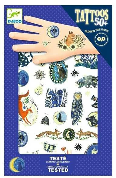 Djeco Tatuiruotės - Nakties atspindžiai (50+ tatuiruočių)