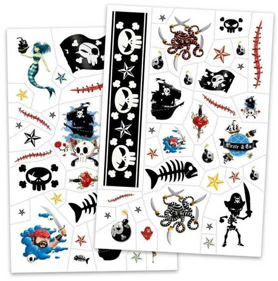 Djeco Tatuiruotės - Piratai (50+ tatuiruočių) ( DJ09584 )