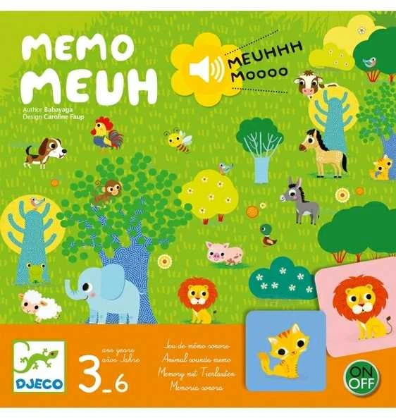 Djeco Edukacinis stalo žaidimas - Memo Meuh (Gyvūnų balsai) ( DJ08482 )