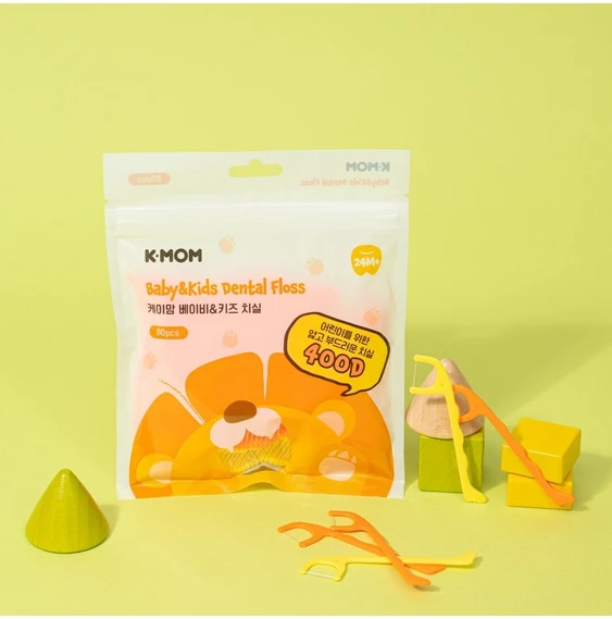 K-MOM Tarpdančių siūlas vaikams, 80 vnt., nuo 2 metų