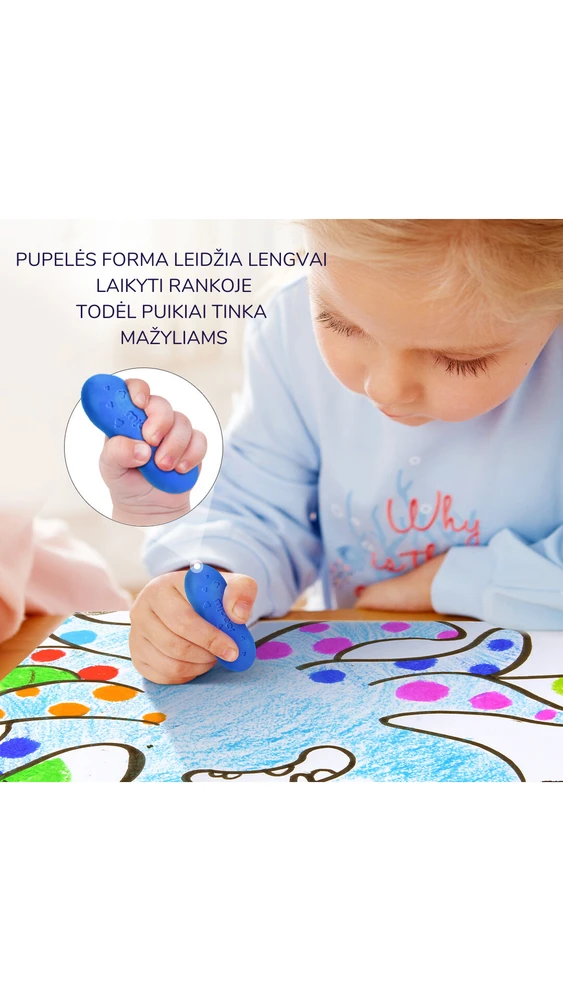 Mideer - Bičių vaško kreidelės pupelės - 8 spalvos