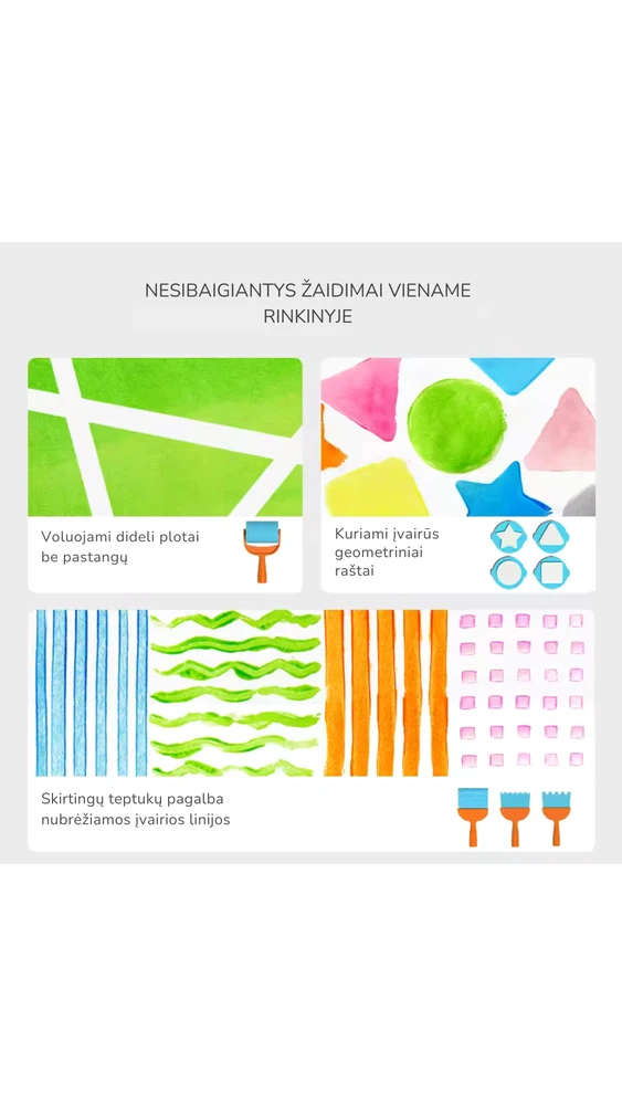 Mideer - Įrankių rinkinys piešimui dažais