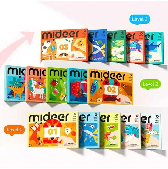 Mideer - Lipdukų klijavimo užduočių knyga - Level 1