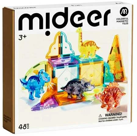 Mideer - Magnetinis konstruktorius - Dinozaurai - 48 dalių