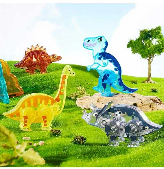 Mideer - Magnetinis konstruktorius - Dinozaurai - 48 dalių