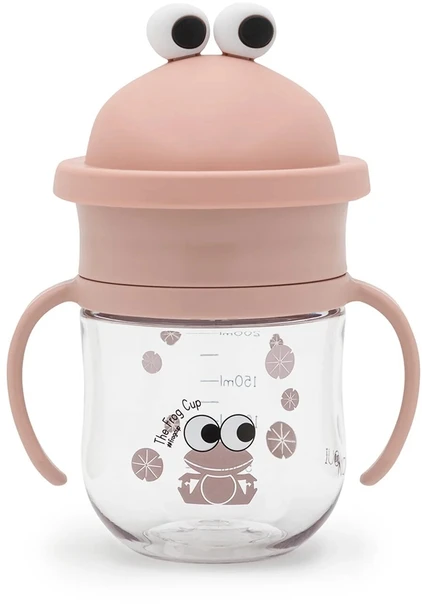 NOUI NOUI 360° puodelis-gertuvė, 250ml - The Frog Cup rosa