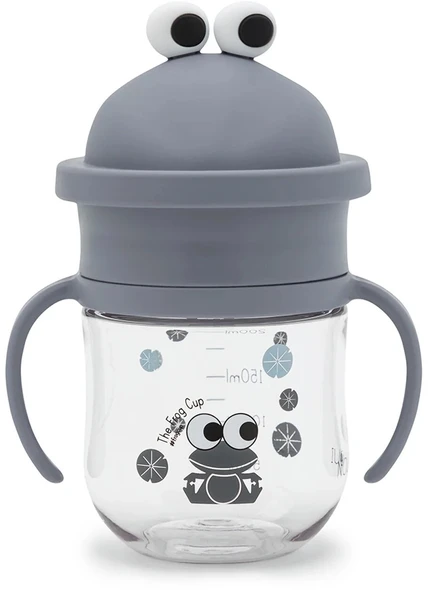 NOUI NOUI 360° puodelis-gertuvė, 250ml - The Frog Cup mėlynas