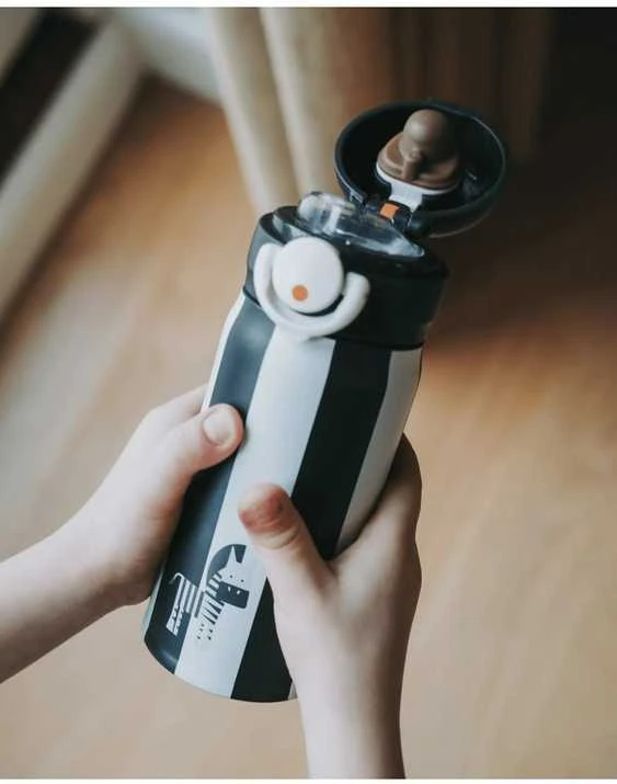 NOUI NOUI nerūdijančio plieno gertuvė, 350 ml, Zebras