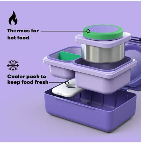 OmieBox UP Pietų dėžutė su termosu, Galaxy violetinė