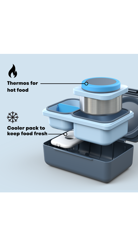 OmieBox UP Pietų dėžutė su termosu, Graphite