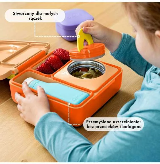 Orange Pietų dėžutė su termosu OmieBox, Poppy oranžinis