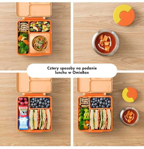 Orange Pietų dėžutė su termosu OmieBox, Poppy oranžinis