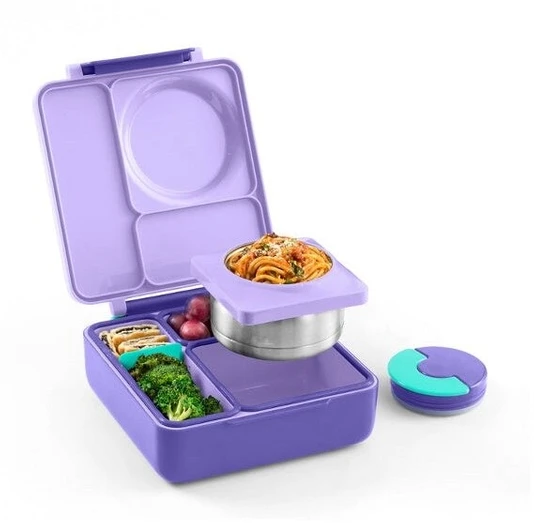 Pietų dėžutė su termosu OmieBox, Violetinė Plum