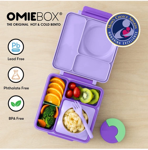 Pietų dėžutė su termosu OmieBox, Violetinė Plum
