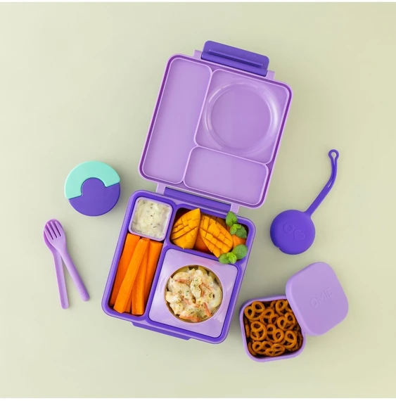 Pietų dėžutė su termosu OmieBox, Violetinė Plum