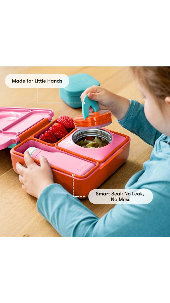 Pietų dėžutė su termosu OmieBox, Pixie pink