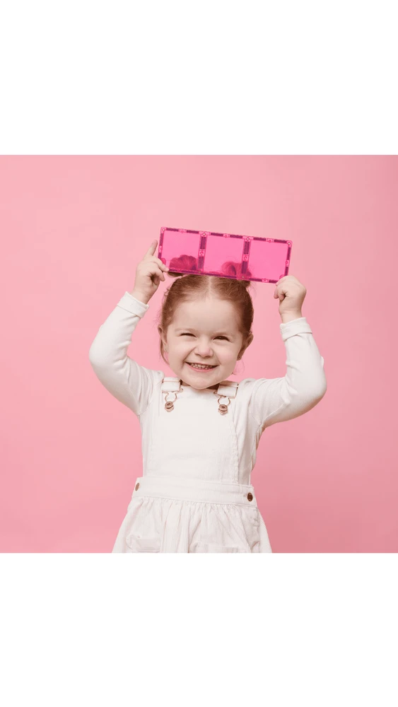 Charity Rožinė magnetinės kaladėlės 20 vnt. Connetix specialusis leidimas Rožinė