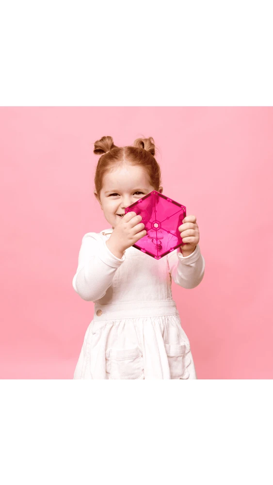 Charity Rožinė magnetinės kaladėlės 20 vnt. Connetix specialusis leidimas Rožinė