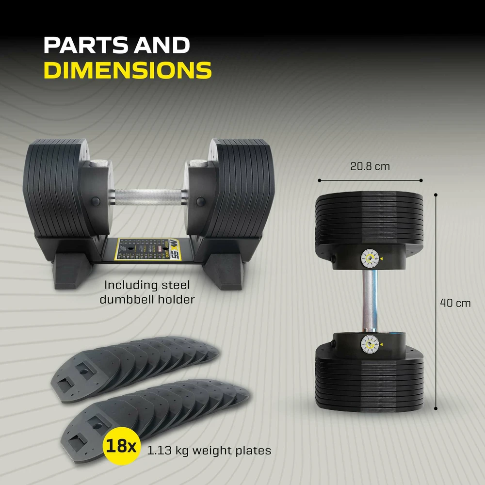 Tunturi MX Select MX55 hanteliai 4,5–24,9kg