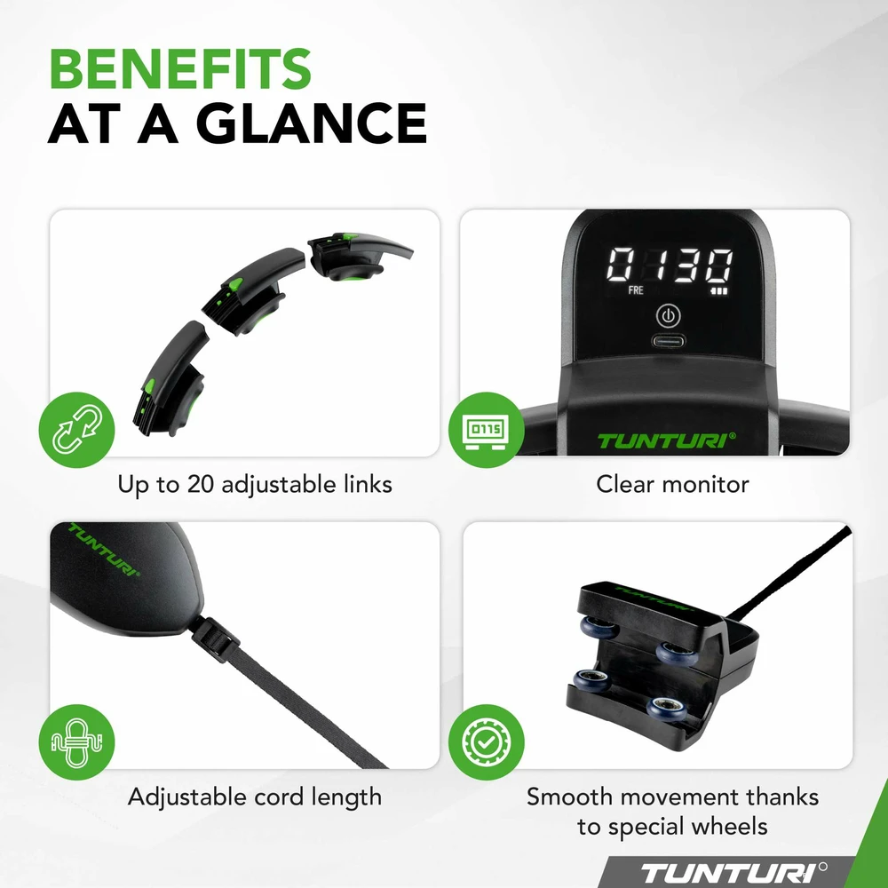 Reguliuojamas lankas Tunturi Smart Adjustable Hula Hoop, Incl. Ekranas