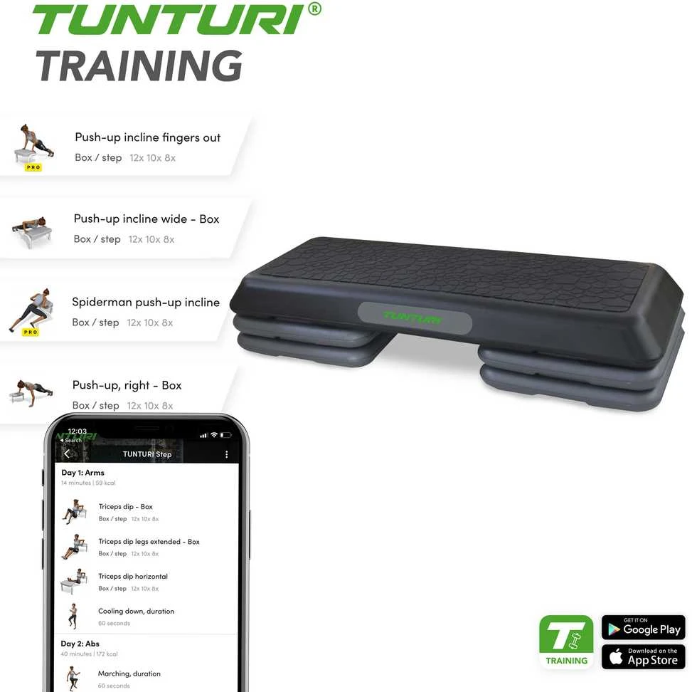 Aerobikos stepas Tunturi power step