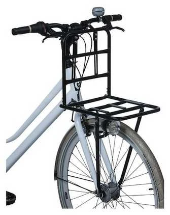 Basil FRONT CARRIER L 26 "-28" priekinis stovas, matinis juodas (BAS-50102)
