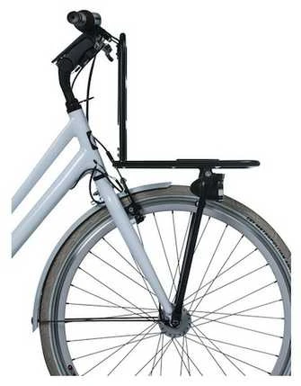 Basil FRONT CARRIER L 26 "-28" priekinis stovas, matinis juodas (BAS-50102)