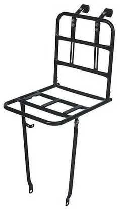 Basil FRONT CARRIER L 26 "-28" priekinis stovas, matinis juodas (BAS-50102)