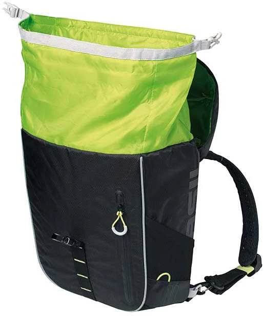 Basil Single Travel Pouch / BASIL MILES DAYPACK 14L kuprinė, tvirtinimas kabliu, vandeniui atsparus poliesteris, juodas (NAUJAS) - (BAS-17750)