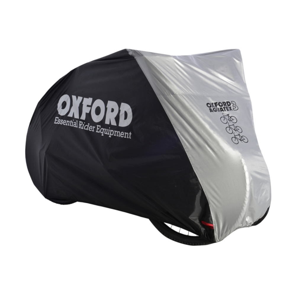 Trijų dviračių dangtis "Oxford Aquatex" (juodas/sidabrinis)
