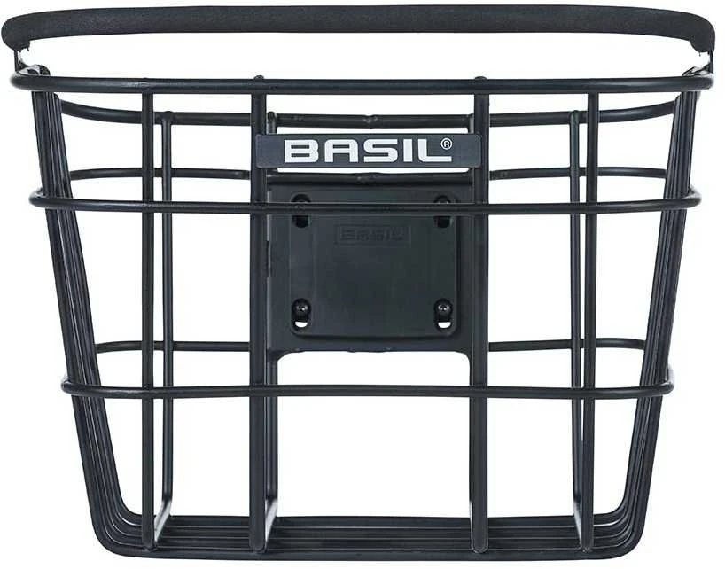 Basil BASIL BREMEN ALU BE / KF aliuminio krepšelis + BASIL BASEASY krepšelio montavimo plokštė + KLICKFIX ADAPTER PLATE sistema, skirta tvirtinimui prie vairo ir vairo, nuimama (be laikiklio)