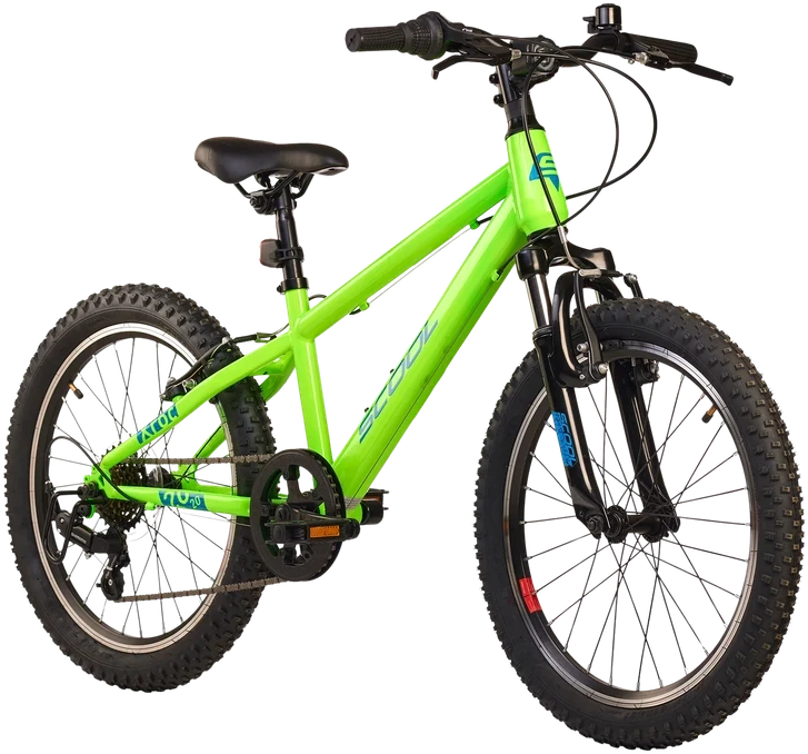 None Vaikiškas dviratis S'COOL Xroc, 20" Neon Žalias/Ocean