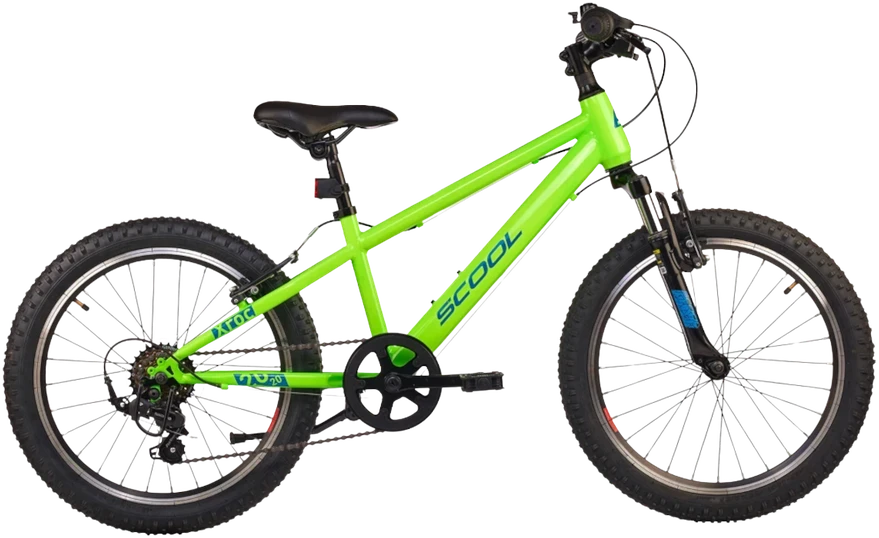 None Vaikiškas dviratis S'COOL Xroc, 20" Neon Žalias/Ocean