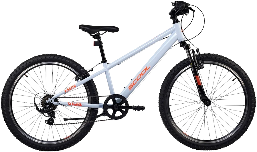 None Vaikiškas dviratis S'COOL Xroc, 24" Sky Pilkas/Neon Oranžinis