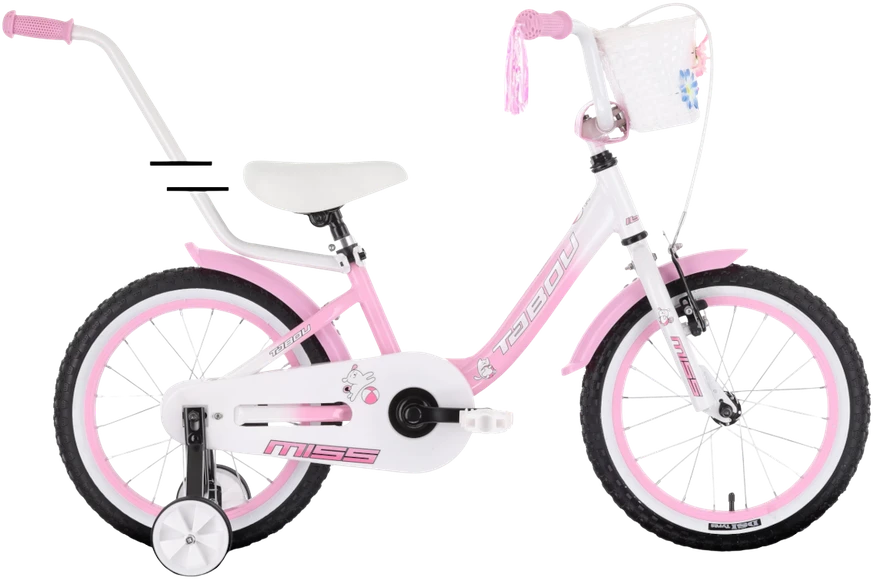Dviratis Tabou Miss 16 pink-baltas