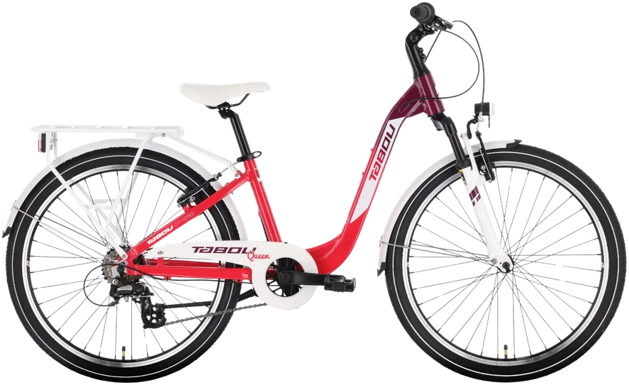 None Dviratis Tabou Queen 24 pink-baltas