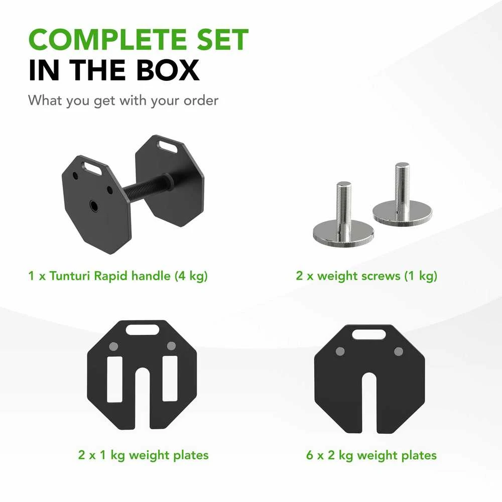 None Reguliuojamo svorio svarmuo / hantelis Tunturi Rapid Adjustable Dumbbell 20 kg