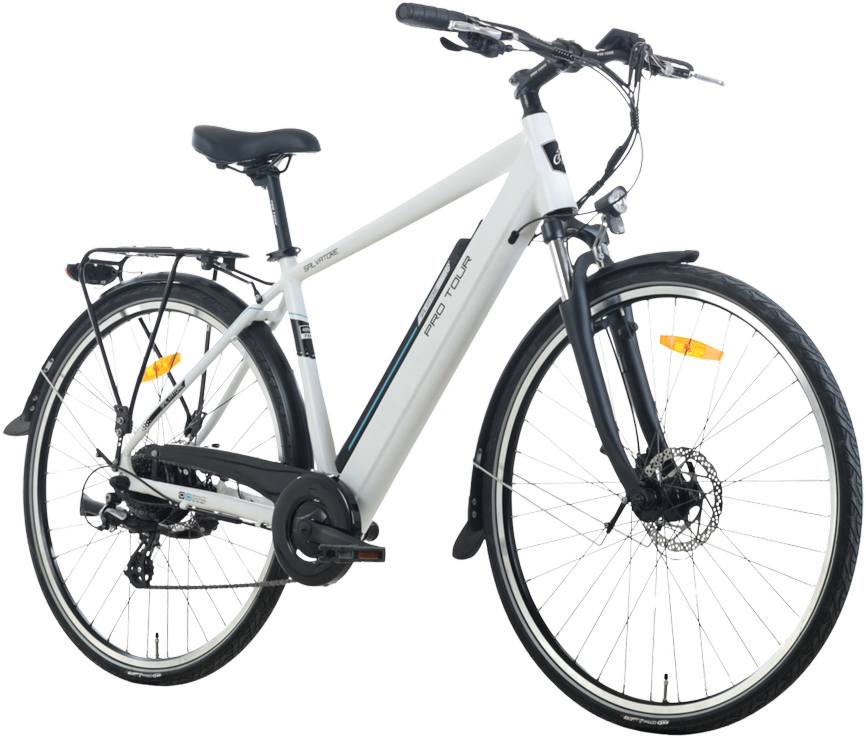 Electric bicycle TOTEM XC921, 28" baltas