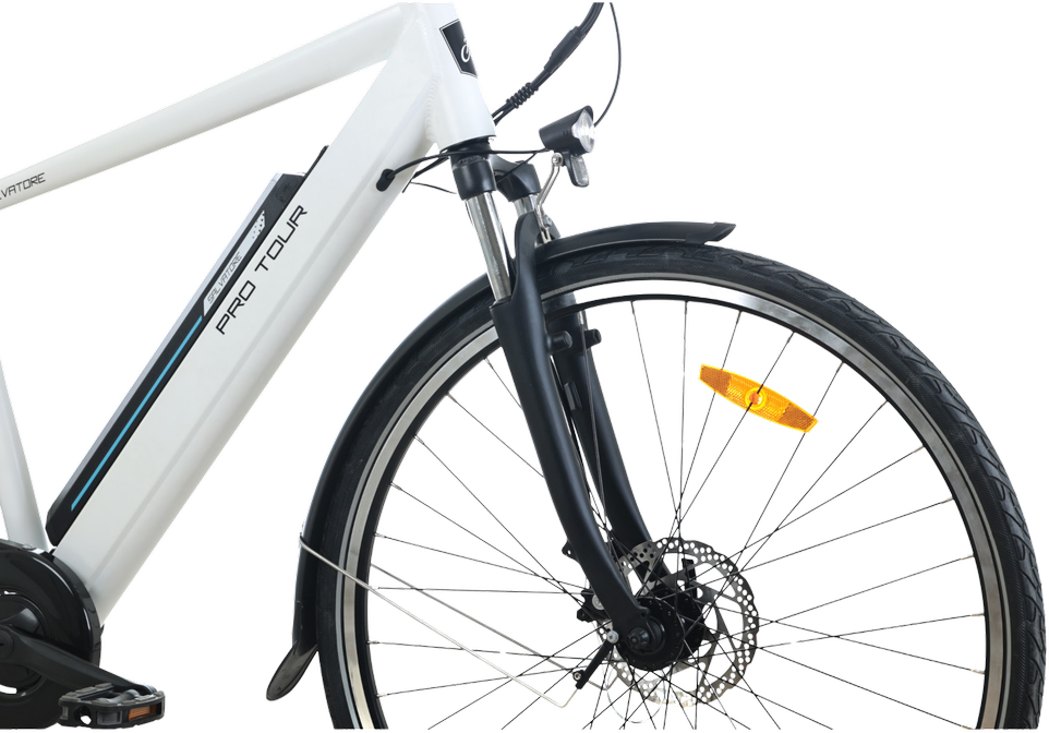 Electric bicycle TOTEM XC921, 28" baltas