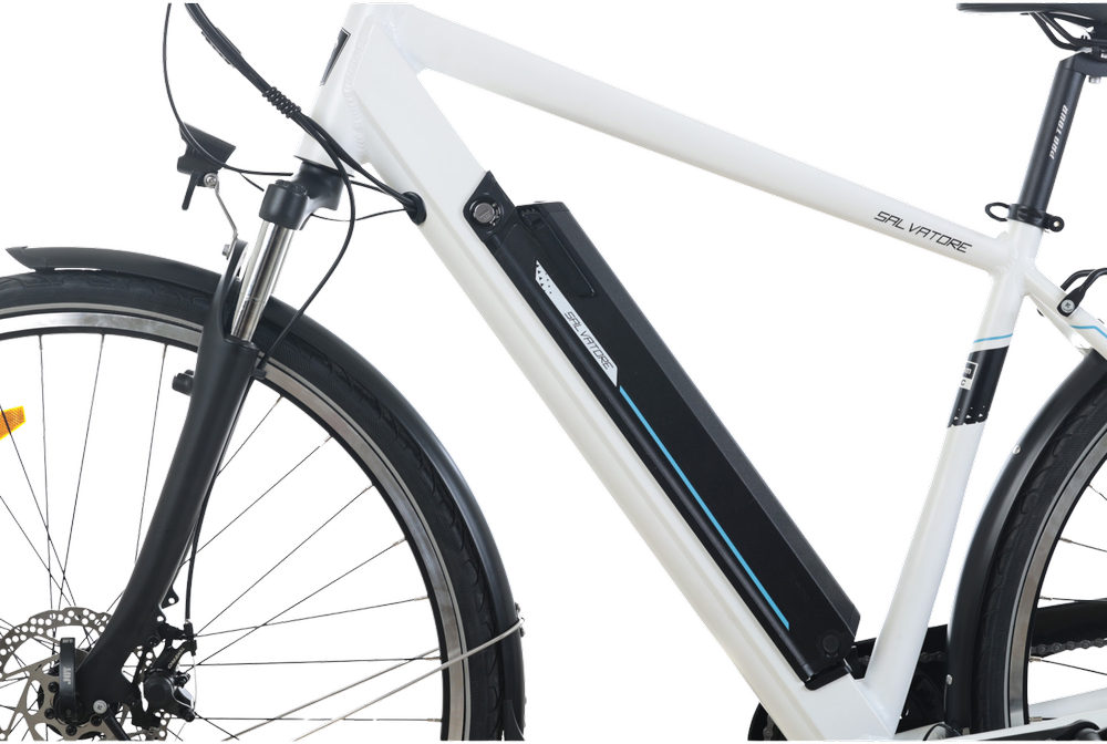 Electric bicycle TOTEM XC921, 28" baltas