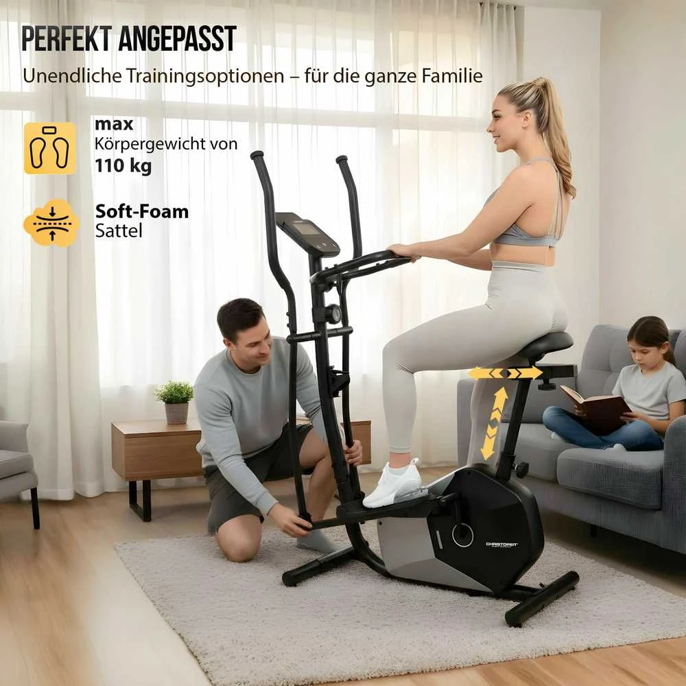 CHRISTOPEIT SPORT Eliptiskais trenazieris CT6 2 in 1