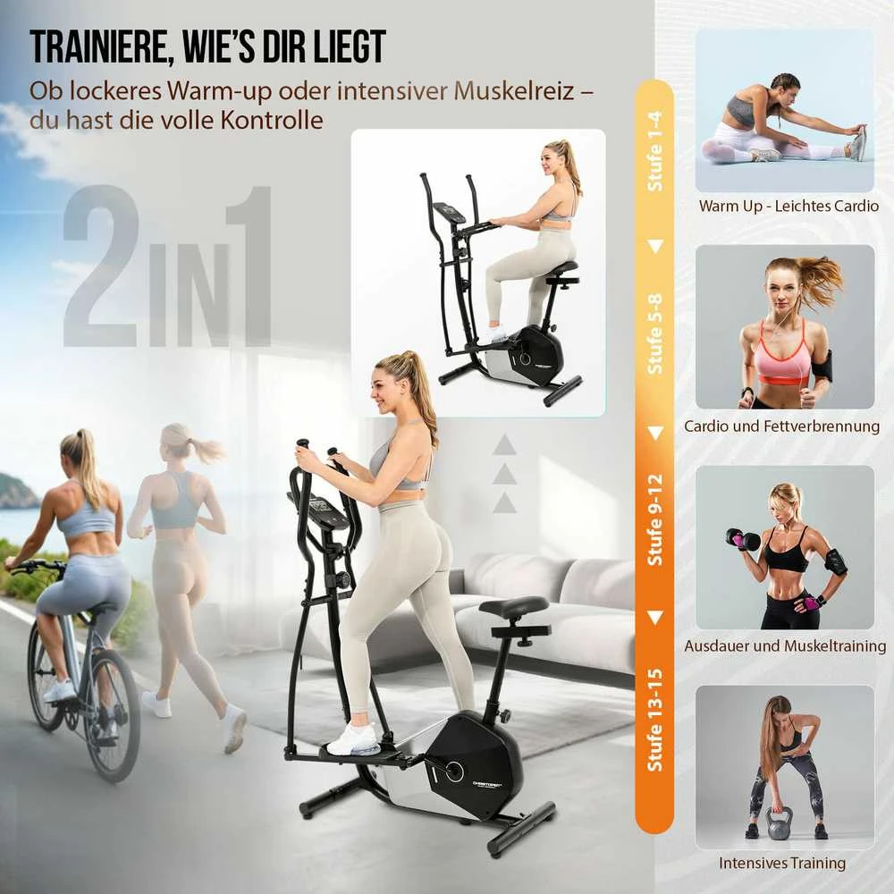 CHRISTOPEIT SPORT Eliptiskais trenazieris CT6 2 in 1