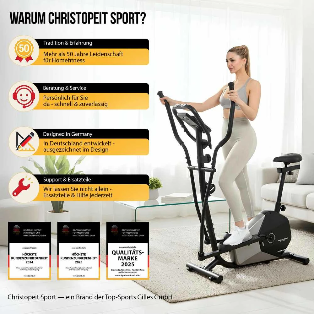 CHRISTOPEIT SPORT Eliptiskais trenazieris CT6 2 in 1