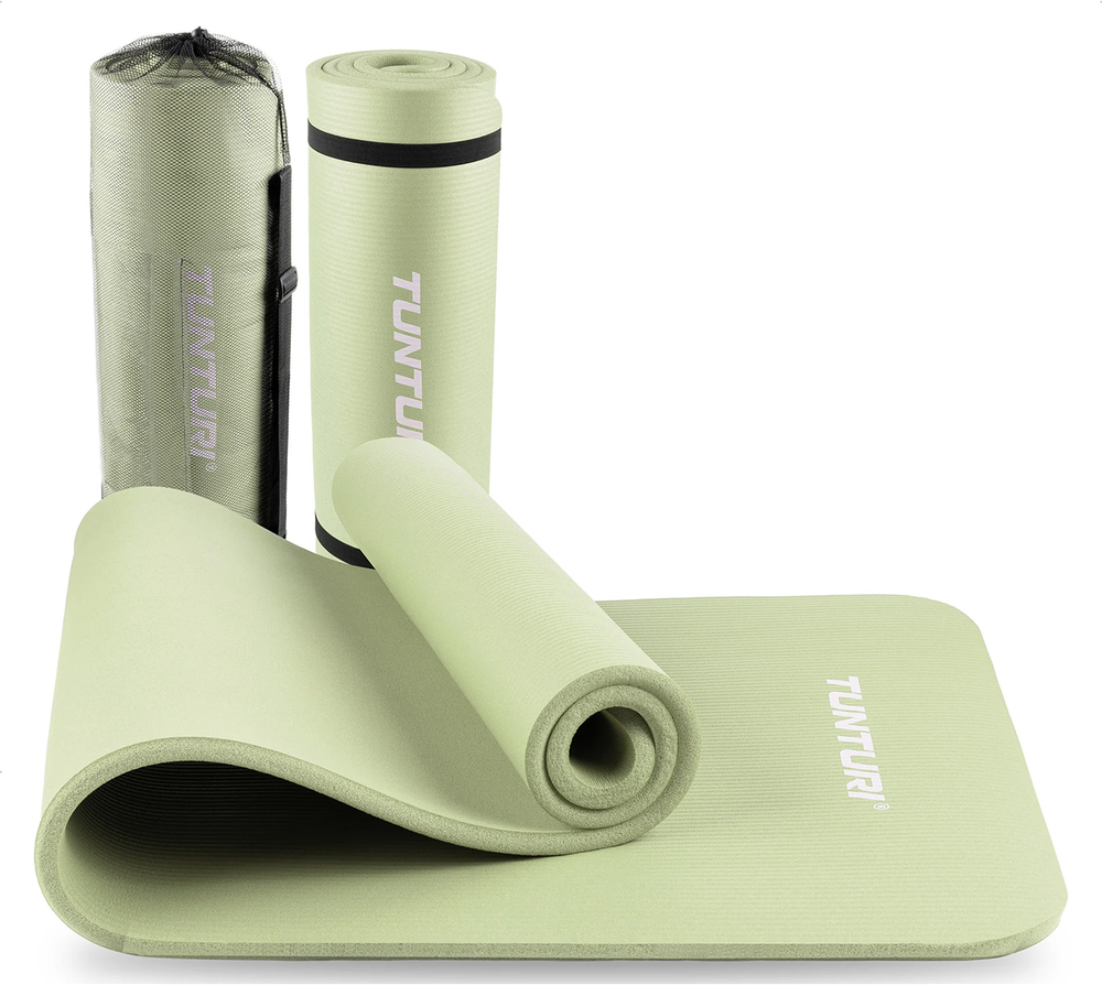 Fitneso kilimėlis Tunturi Fitnessmat NBR 15 mm, mėtų spalvos