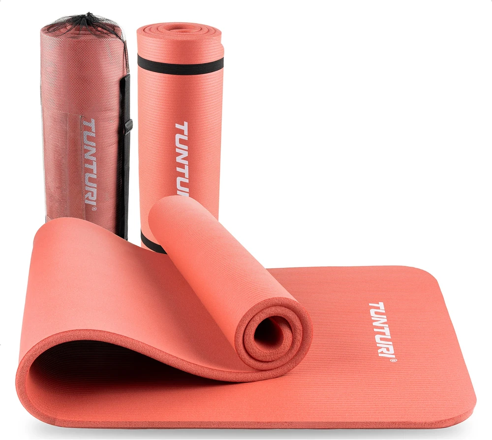Fitneso kilimėlis Tunturi Fitnessmat NBR 15 mm, rusvos spalvos
