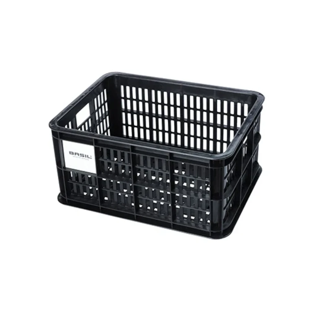 Baziliko vairo/bagažo krepšys BASIL BICYCLE CRATE S, 17.5L, perdirbtos sintetikos, juodas (NAUJAS)