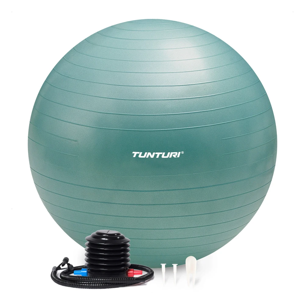 Tunturi Mankštos kamuolys su pompa 55cm, Antiburst, Petrol